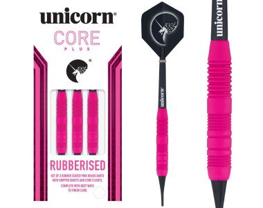 Unicorn Softtip Core Plus Rubberised Brass Pink