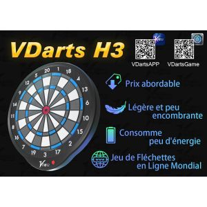 JEU DE FLECHETTES VDARTS H3 2
