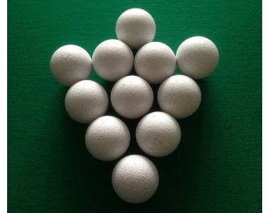 LOT DE 11 BALLES EN LIEGE BLANCHES 14G