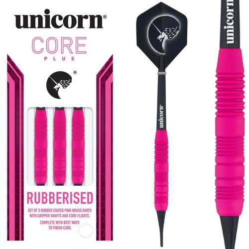 Unicorn Softtip Core Plus Rubberised Brass Pink 1